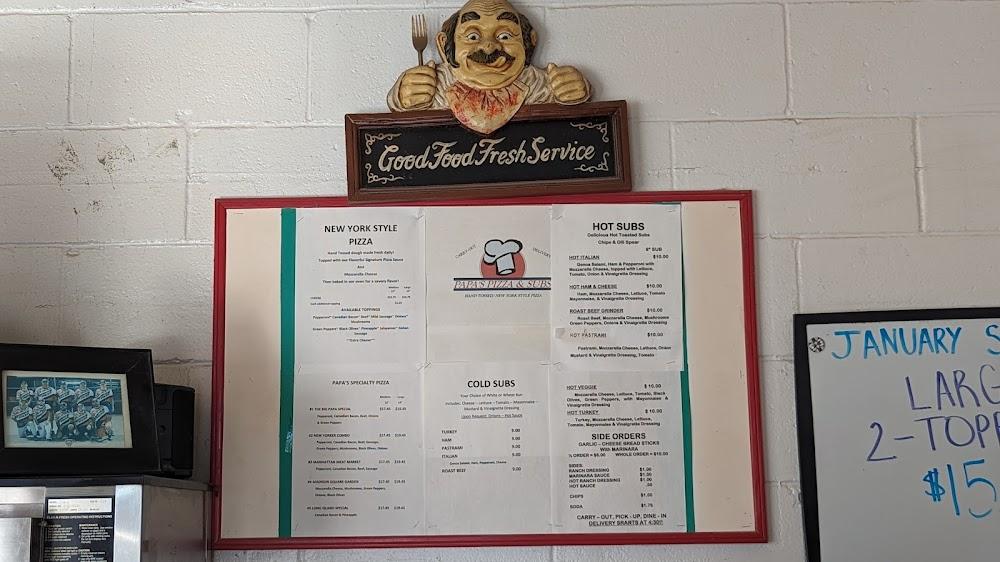 Papa's Pizza & Subs Menu image 3